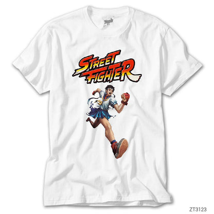 Street Fighter Sakura Beyaz Tişört