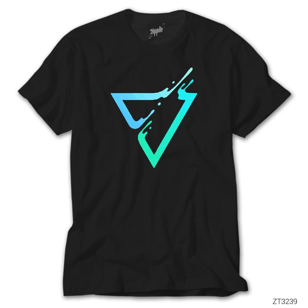 Triangle Logo Siyah Tişört