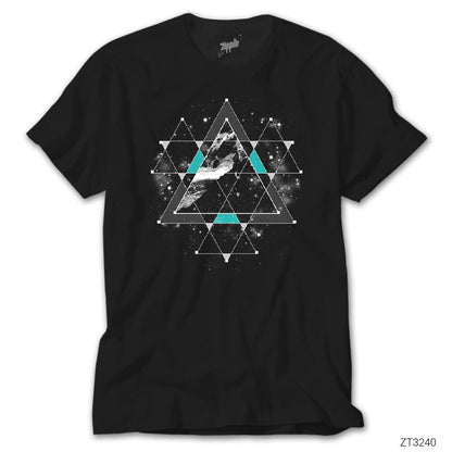 Triangle Space Siyah Tişört