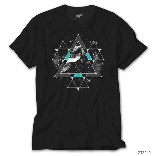 Triangle Space Siyah Tişört
