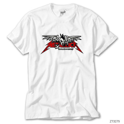 Metallica Seek and Destroy Skull Beyaz Tişört