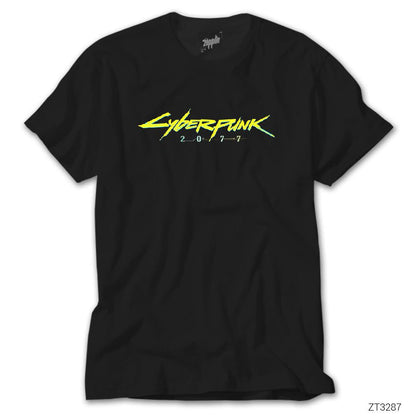 Cyberpunk 2077 Logo Siyah Tişört