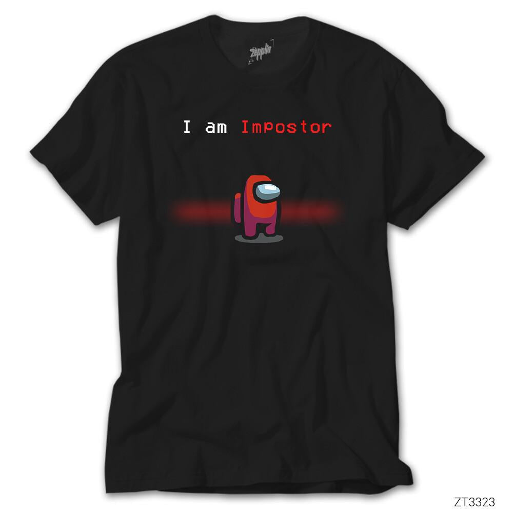 Among Us I am Impostor Siyah Tişört