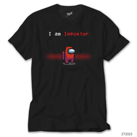 Among Us I am Impostor Siyah Tişört