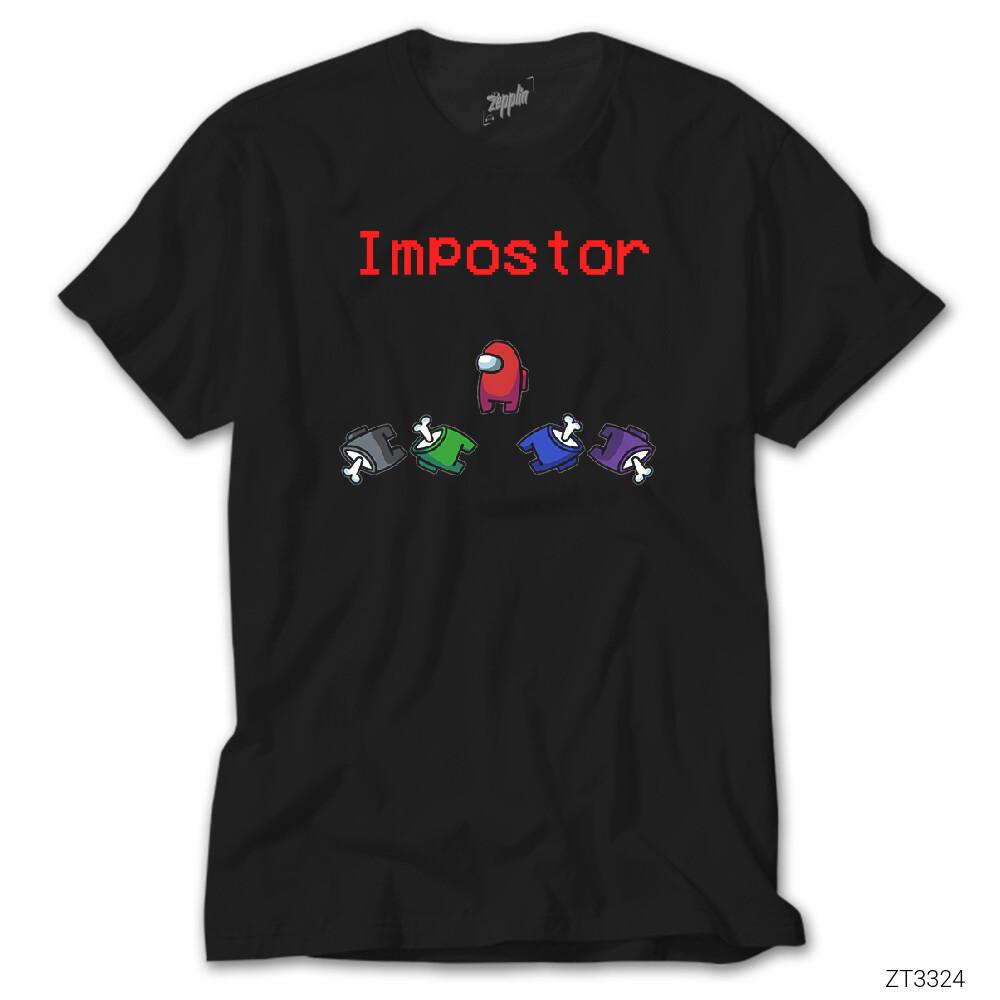 Among Us Impostor Siyah Tişört
