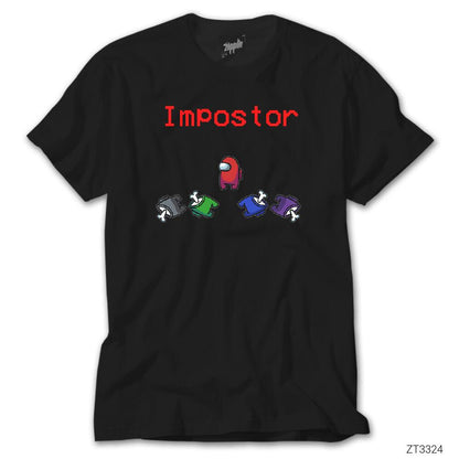 Among Us Impostor Siyah Tişört