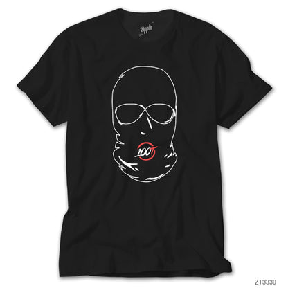 100 Thieves Mask Siyah Tişört
