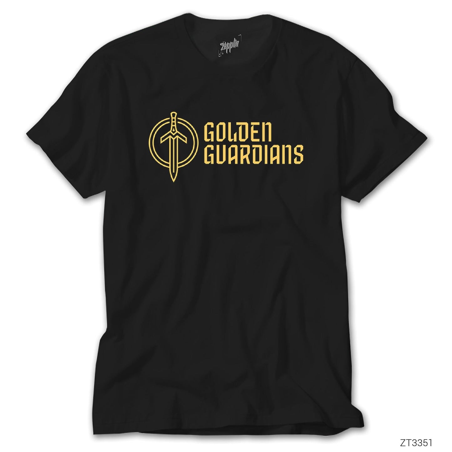 Golden Guardians Side Siyah Tişört