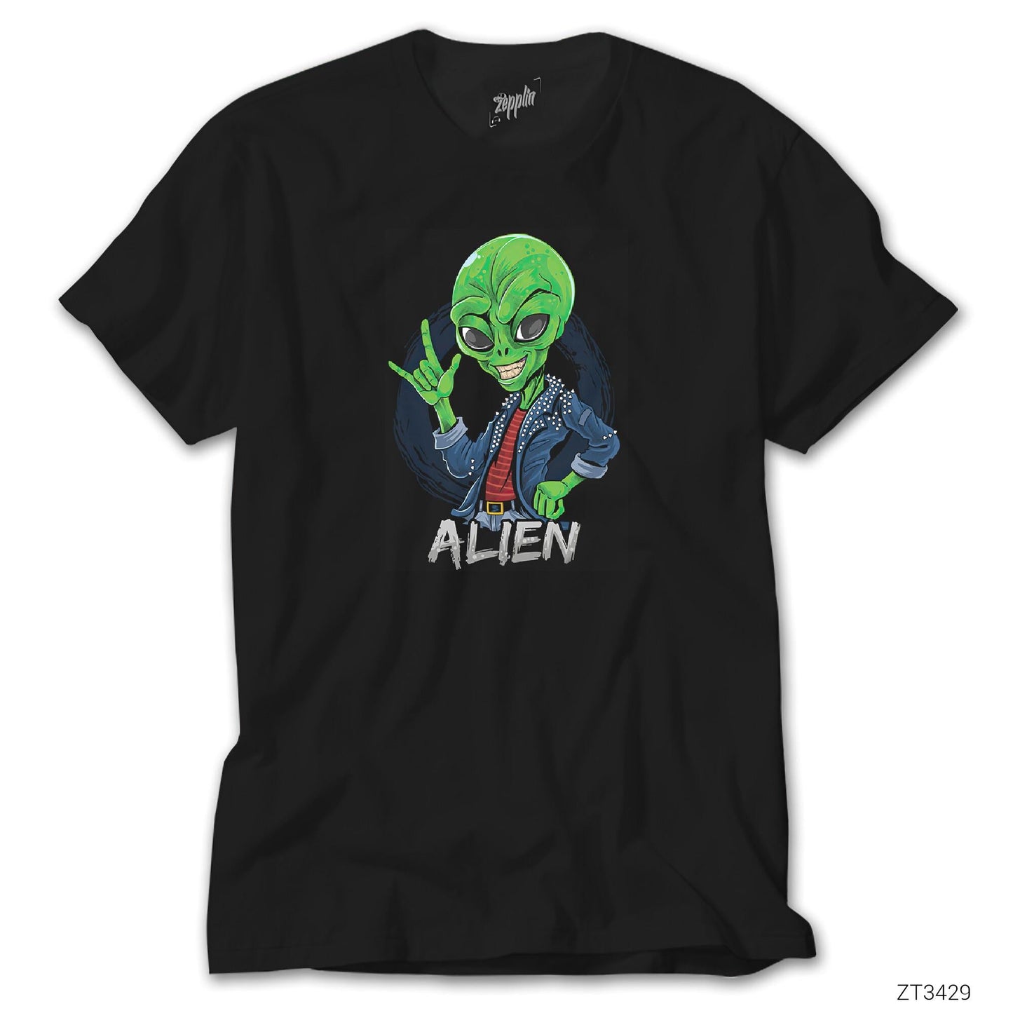 Rock Star Alien Siyah Tişört