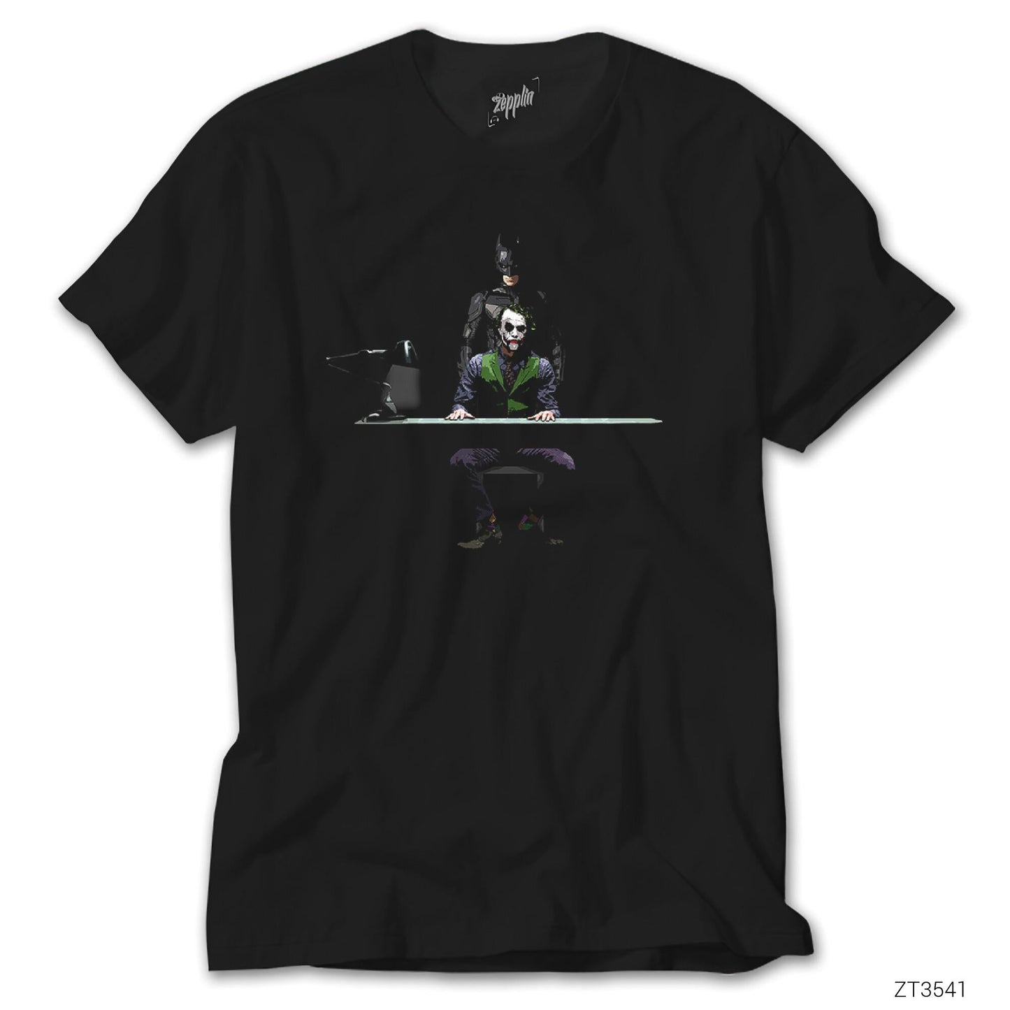 Batman And Joker Inquiry Siyah Tişört