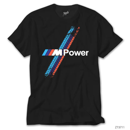 BMW M Power Tyres Siyah Tişört