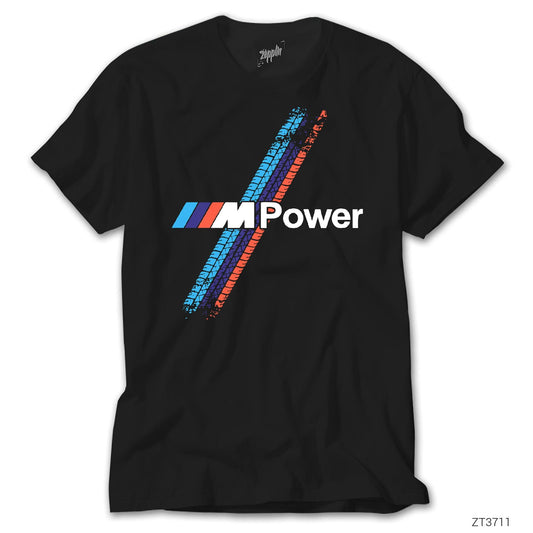 BMW M Power Tyres Siyah Tişört