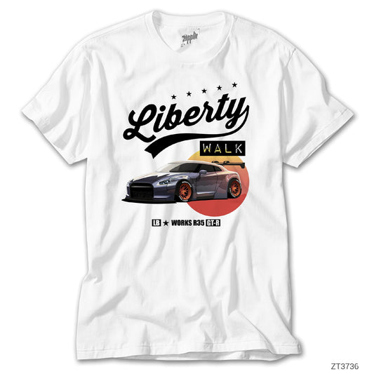 Liberty Walk Nissan Gtr T 35 Beyaz Tişört