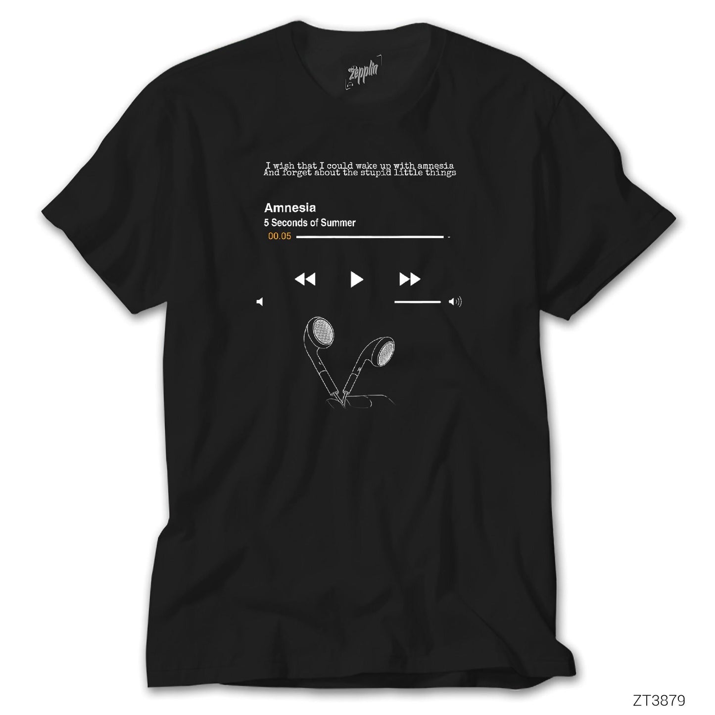 5 Seconds Of Summer Amnesia Siyah Tişört