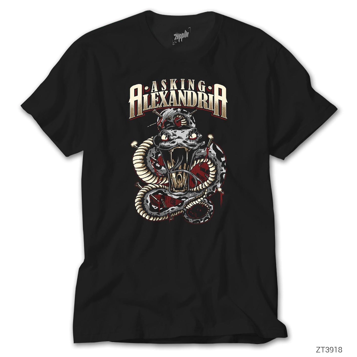 Asking Alexandria Snake Siyah Tişört