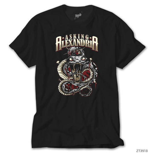 Asking Alexandria Snake Siyah Tişört