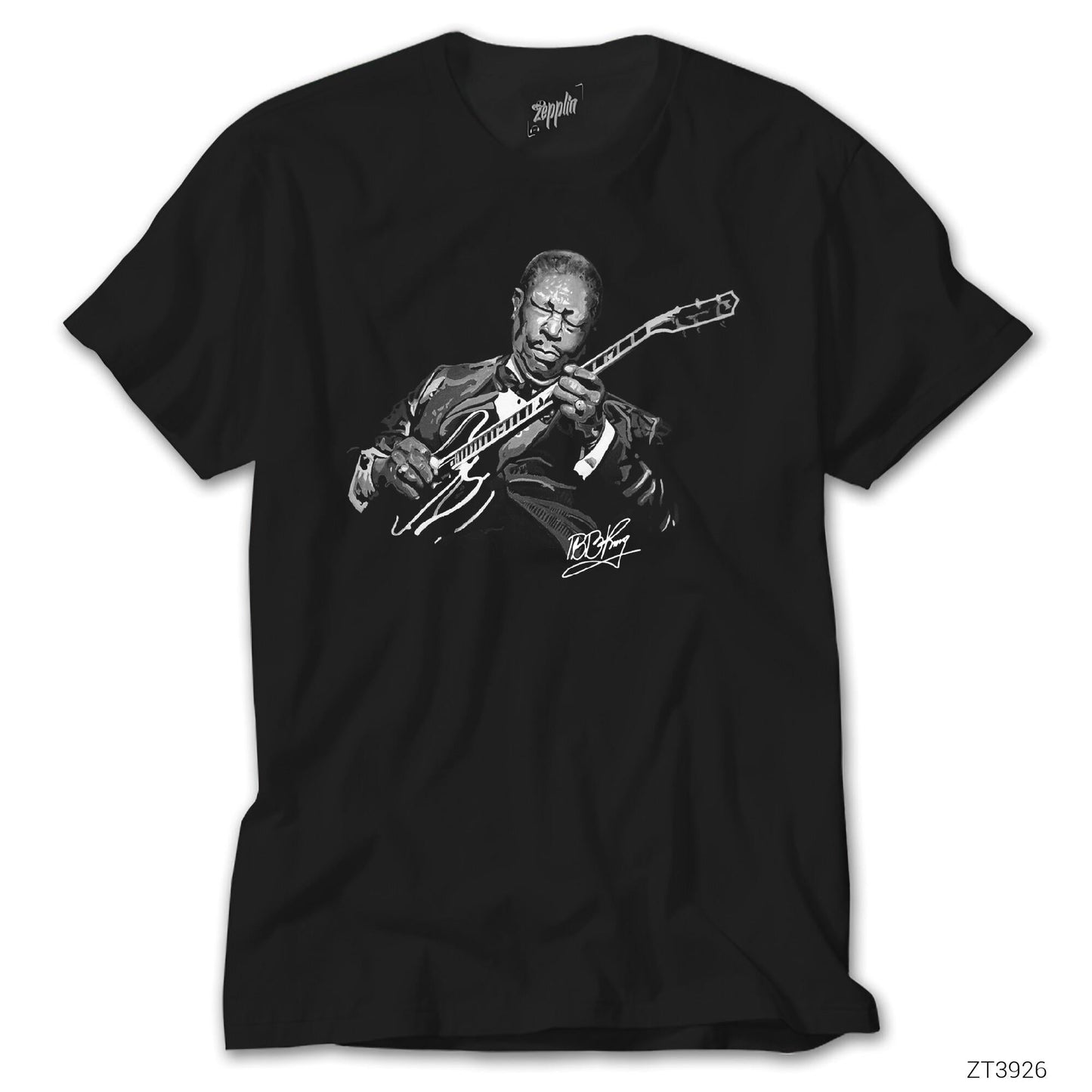 B B King Guitar Solo Siyah Tişört