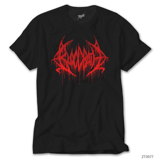 Bloodbath Logo Red Siyah Tişört