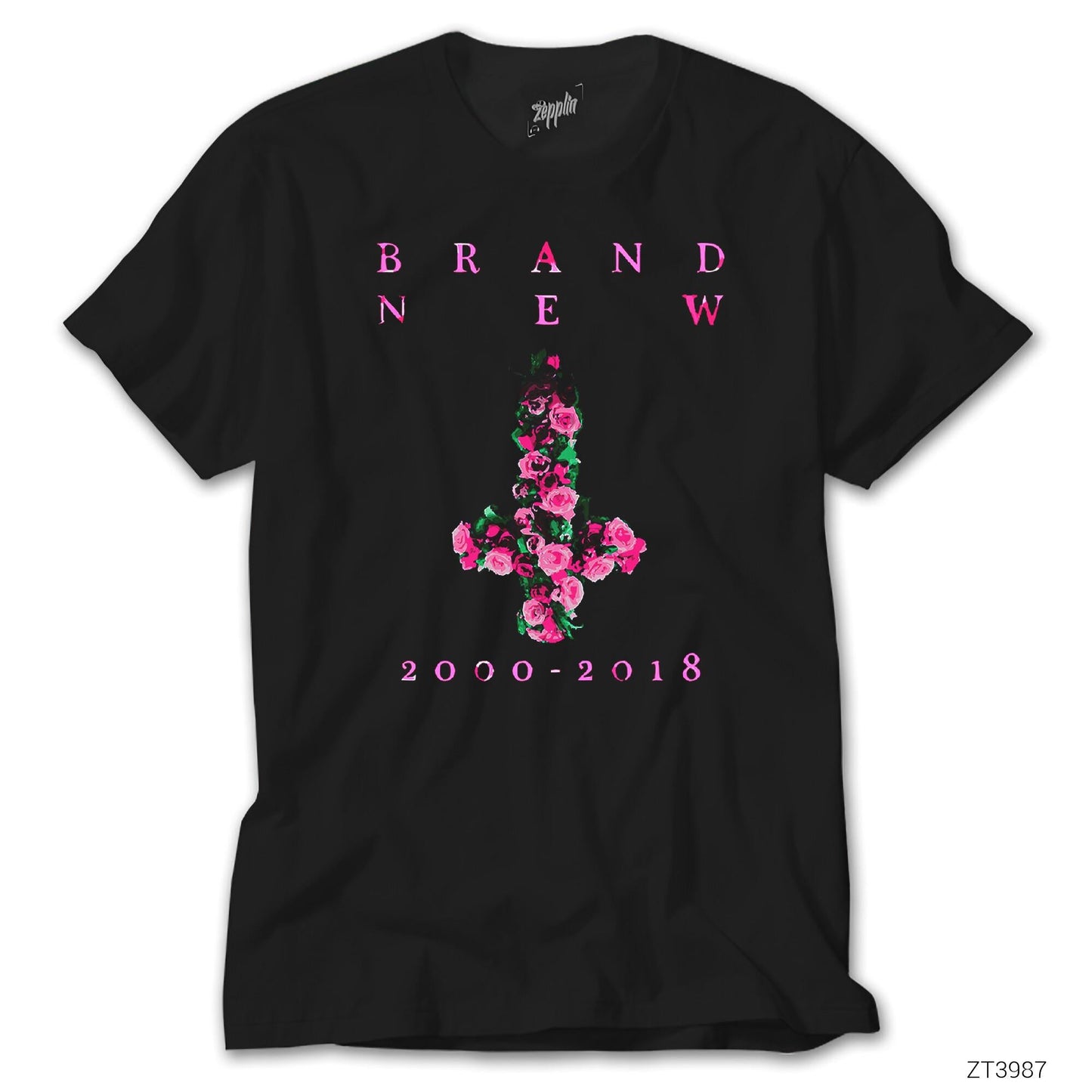 Brand New Farewell Cross Siyah Tişört