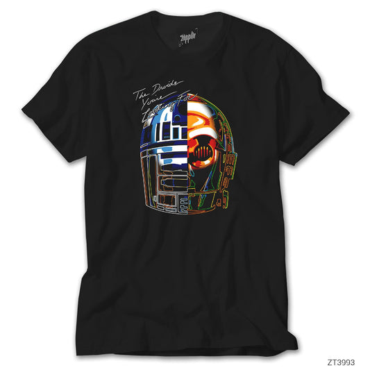Daft Punk Droid Siyah Tişört
