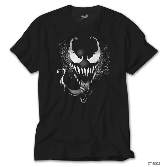 Venom 2 Face BW Siyah Tişört