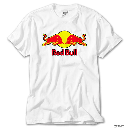 Redbull Logo Beyaz Tişört