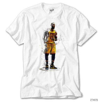 Lebron James Cavs 23 Beyaz Tişört