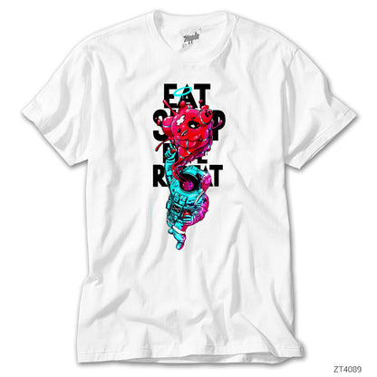 Eat Sleep Astranot Beyaz Tişört