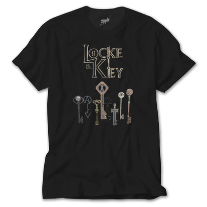 Locke Key Keys Siyah Tişört