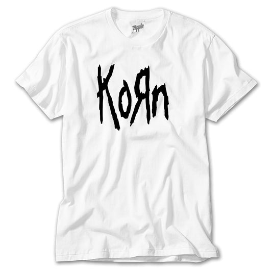 Korn Logo 2 Beyaz Tişört