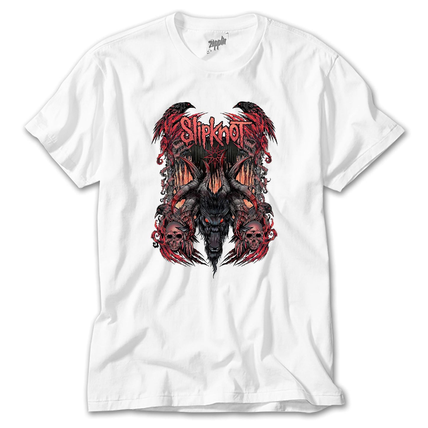 Slipknot Ram Head Beyaz Tişört