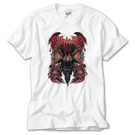 Slipknot Ram Head Beyaz Tişört