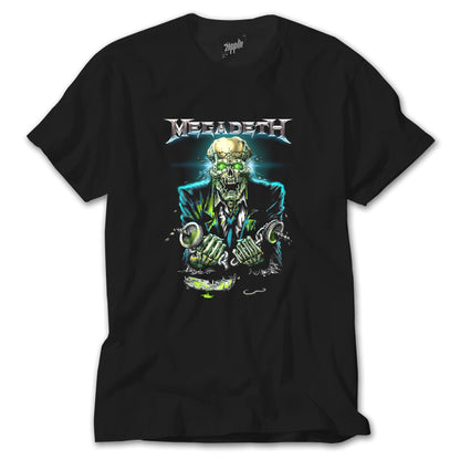 Megadeth Skull Riot Siyah Tişört