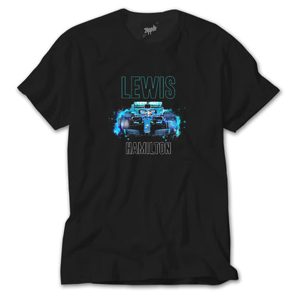 F1 Lewis Hamilton Car Siyah Tişört