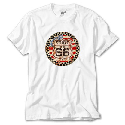 Route66 US Beyaz Tişört