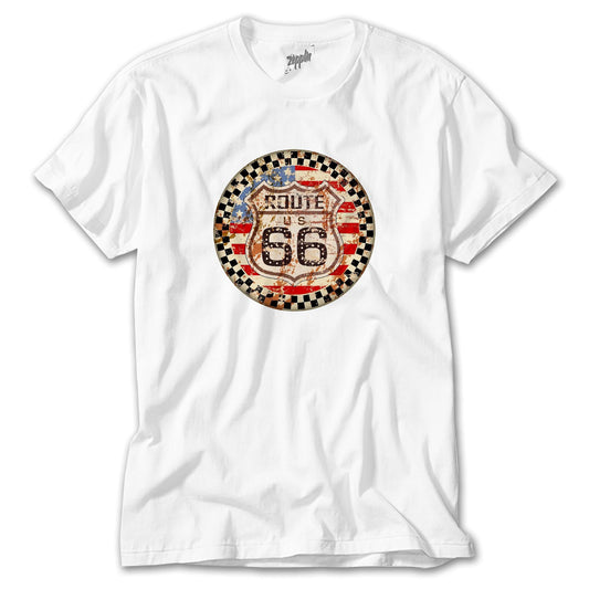 Route66 US Beyaz Tişört