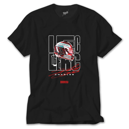 F1 Charles Leclerc Type Siyah Tişört