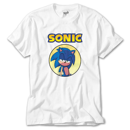 Sonic Cartoon Beyaz Tişört