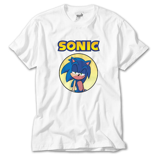Sonic Cartoon Beyaz Tişört