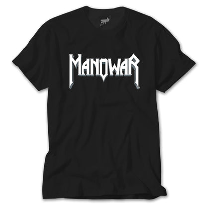 Manowar Logo Classic 2 Siyah Tişört