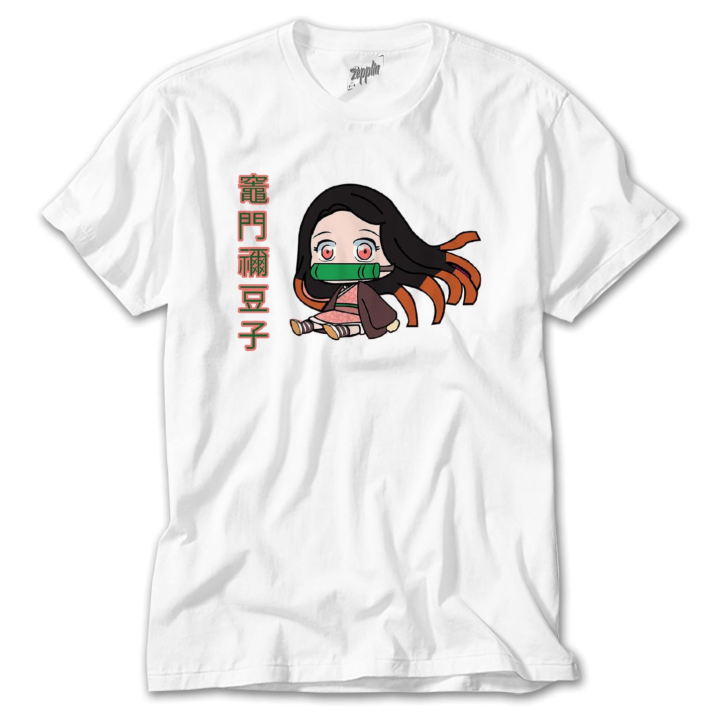 Demon Slayer Nezuko Kamado Tiny Beyaz Tişört