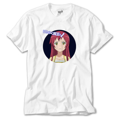 Hataraku Maou sama Emi Yusa Beyaz Tişört