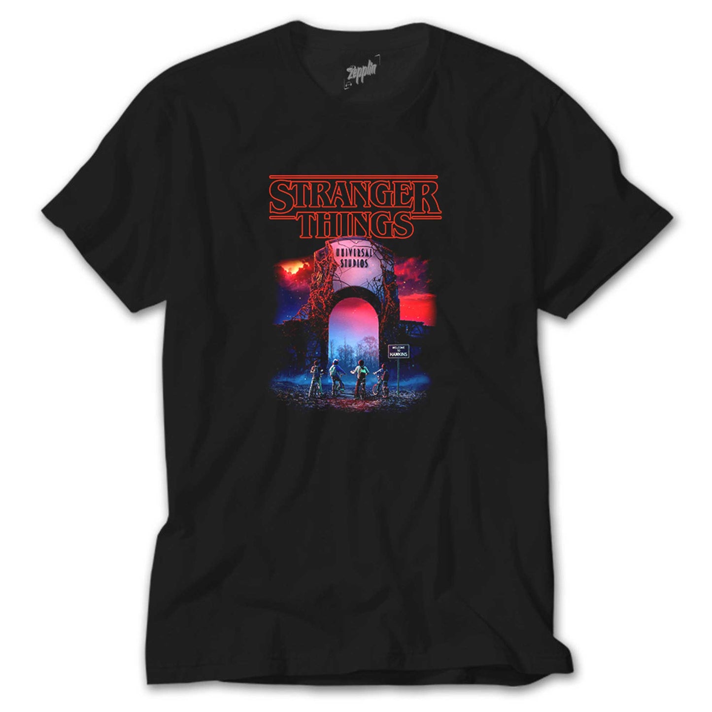 Stranger Things Universal Siyah Tişört