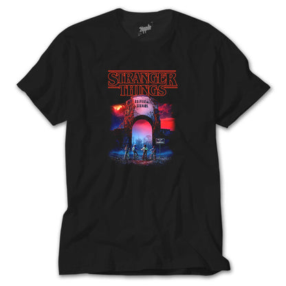 Stranger Things Universal Siyah Tişört