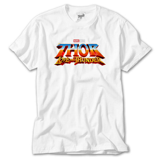 Thor Love And Thunder Logo Beyaz Tişört
