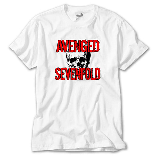 Avenged Sevenfold Skull Beyaz Tişört