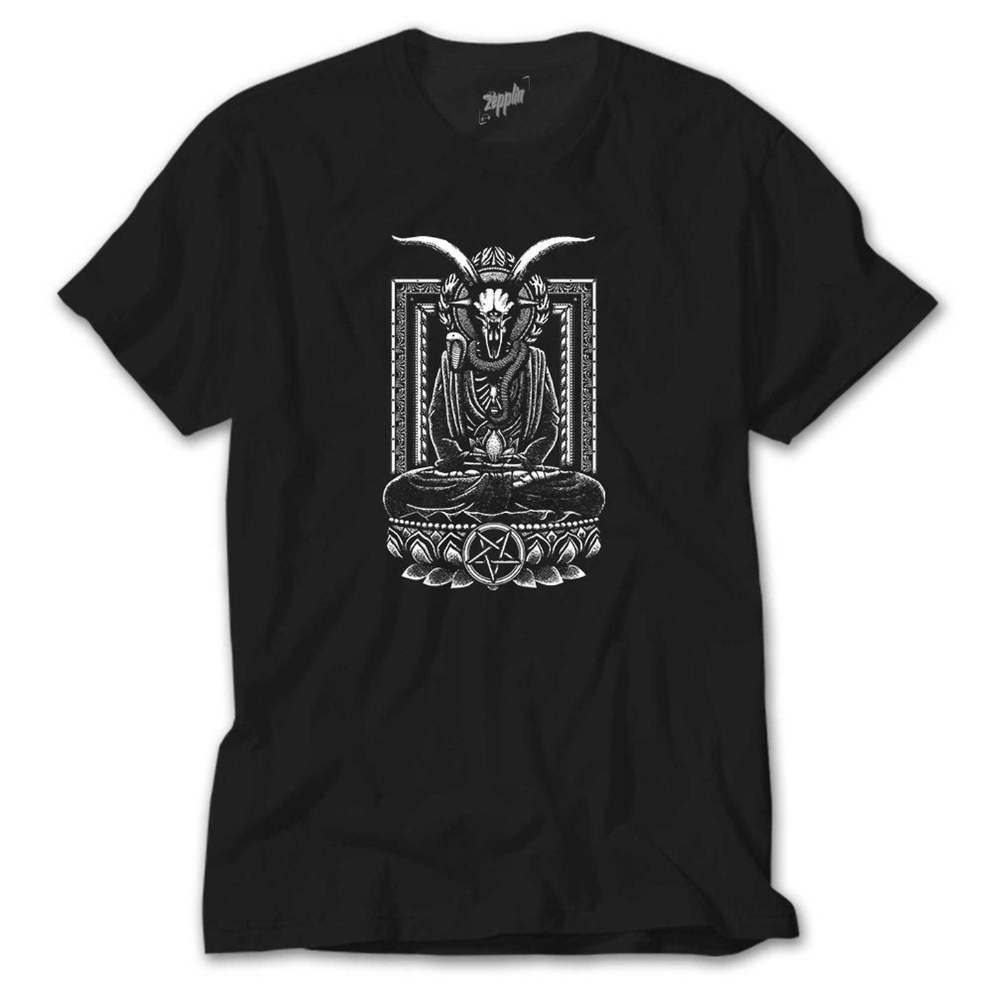 Baphomet Goat Figure Siyah Tişört