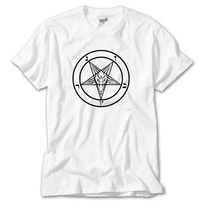 Baphomet Logo 2 Beyaz Tişört