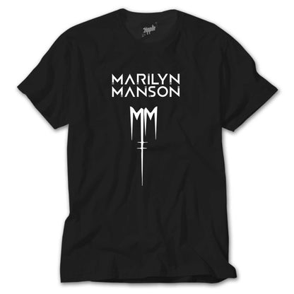 Marilyn Manson Logo Siyah Tişört