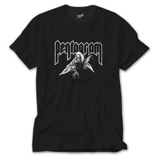 Pentagram Lucifer Siyah Tişört